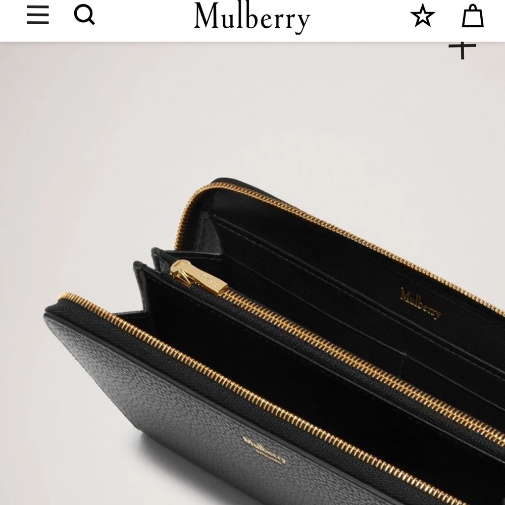 Authentic Mulberry 8 Card Zip Around Wallet (Gently Used) - Picture 2 of 9